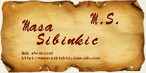 Maša Sibinkić vizit kartica